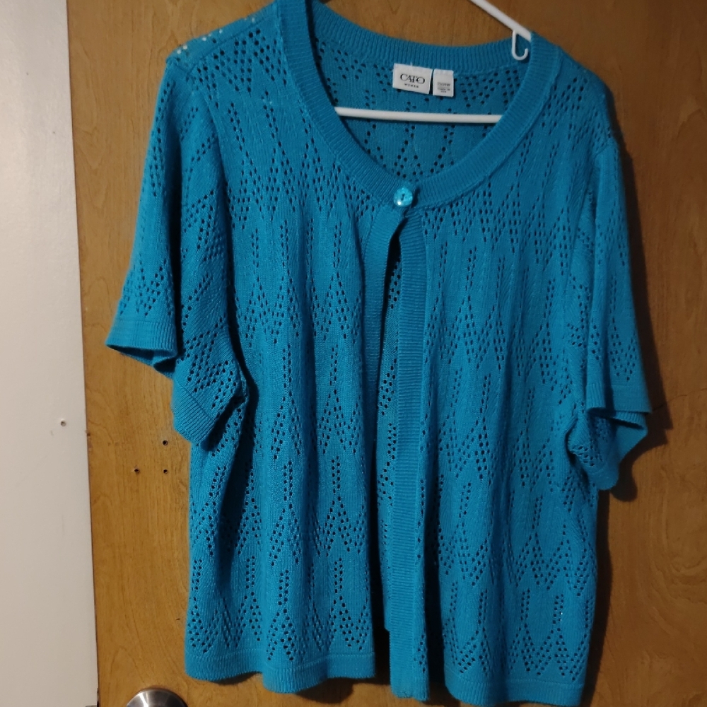Cato Teal Knit Cardigan